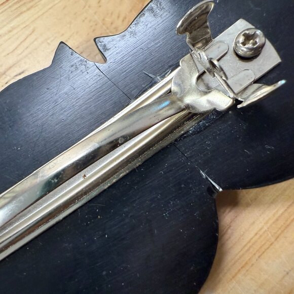 Vintage Lee Sands Owl Barrette Mother-Of-Pearl Inlay Hair Clip 1970s/1980s Handm - Picture 6 of 9